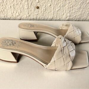 Elegant Cream Woven Women Shoes